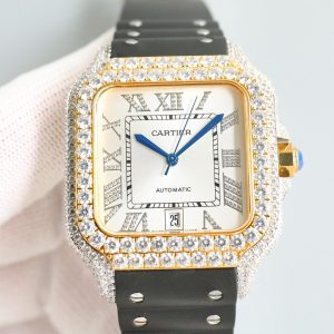 Cartier Santos-Dumont Replica Horloge: AAA+ Kwaliteit met Betalen bij Levering 796000040 - front view | Cartier