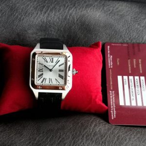 Cartier Santos Replica Horloge Kopen - 1:1 Super Clone met Zwitsers Uurwerk 1039755041 - front view | Cartier